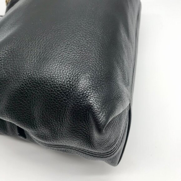 Michael Kors Black Pebbled Leather Jet Set Chain Shoulder Bag - Picture 9 of 10